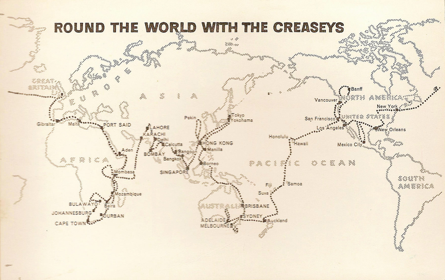 Vehicle or travel scene from Richard Creasey's world journeys