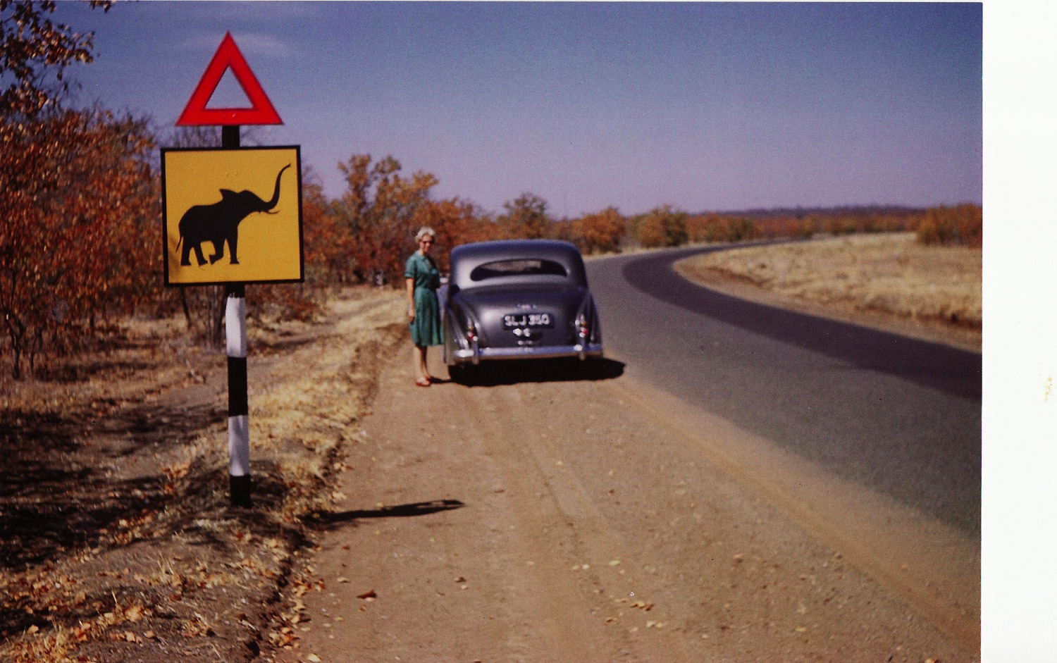 Car or travel scene from the second Creasey world trip