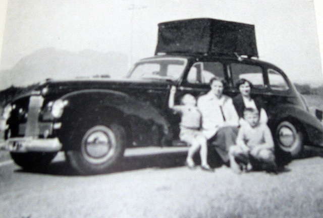 Car or travel scene from the 1950 to 1951 world trip